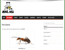 Tablet Screenshot of dfwbug.com